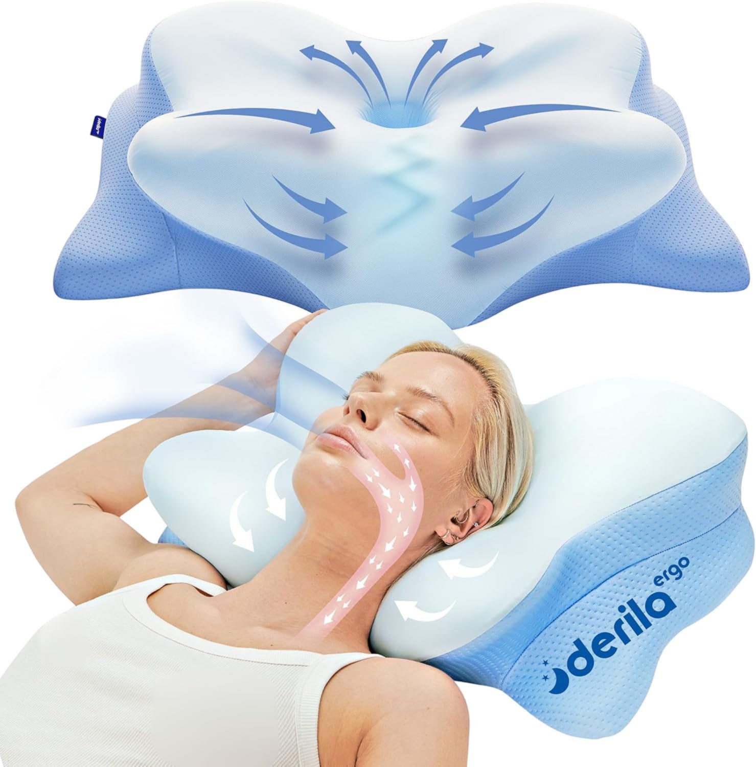 Derila Ergo Cervical Pillow for Neck Pain Relief
