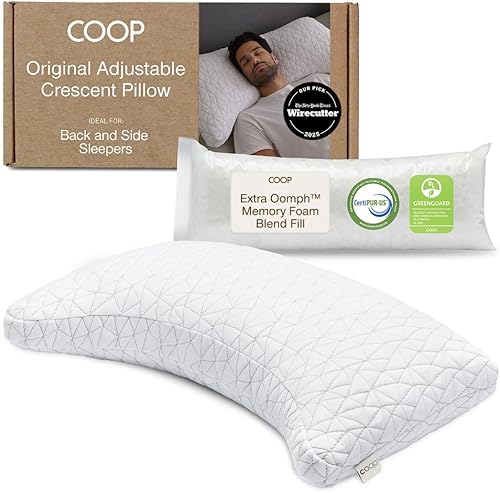 Coop Home Goods Original Crescent Adjustable Pillow